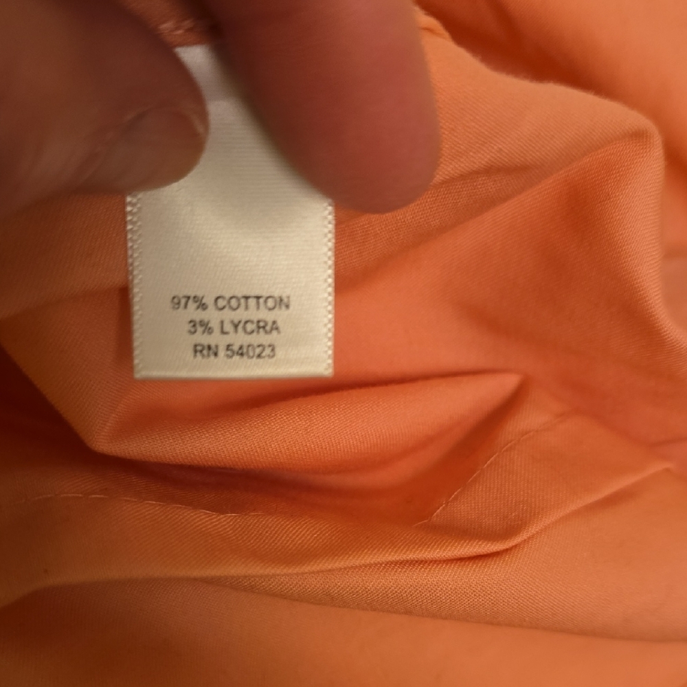 Banana Republic Non-Iron Tailored Dress Shirt Coral 4 - Picture 6 of 7